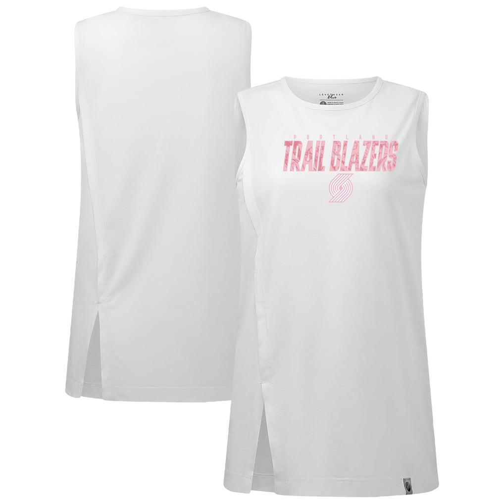  Portland Trail Blazers Levelwear Women's Mother's Day Influx Floral Tank Top - White